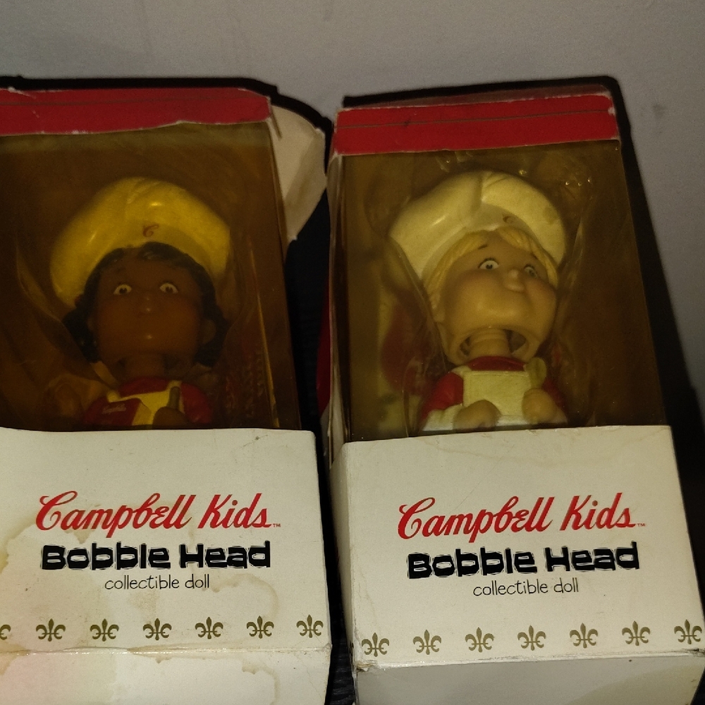 Campbell Kids Bobble Head Dolls - Red and White